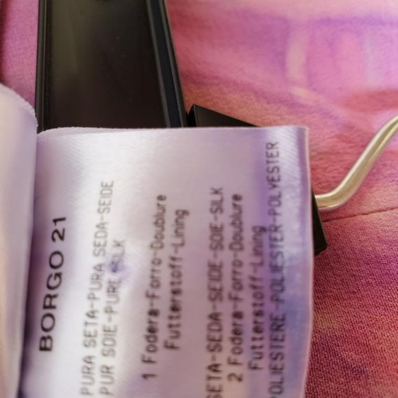 Giorgio Armani wide leg Silk Pants pink peach beige purple small med 8 10 46 dye - Picture 4 of 6